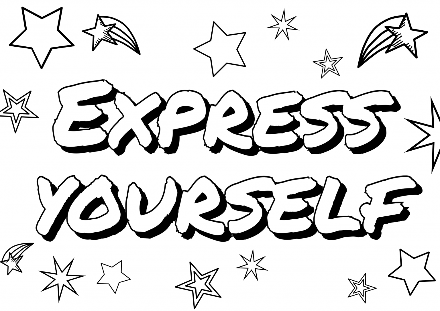 FREE PRINTABLE ???Express Yourself??? COLOURING PAGES SET MAKING MEMORIES
